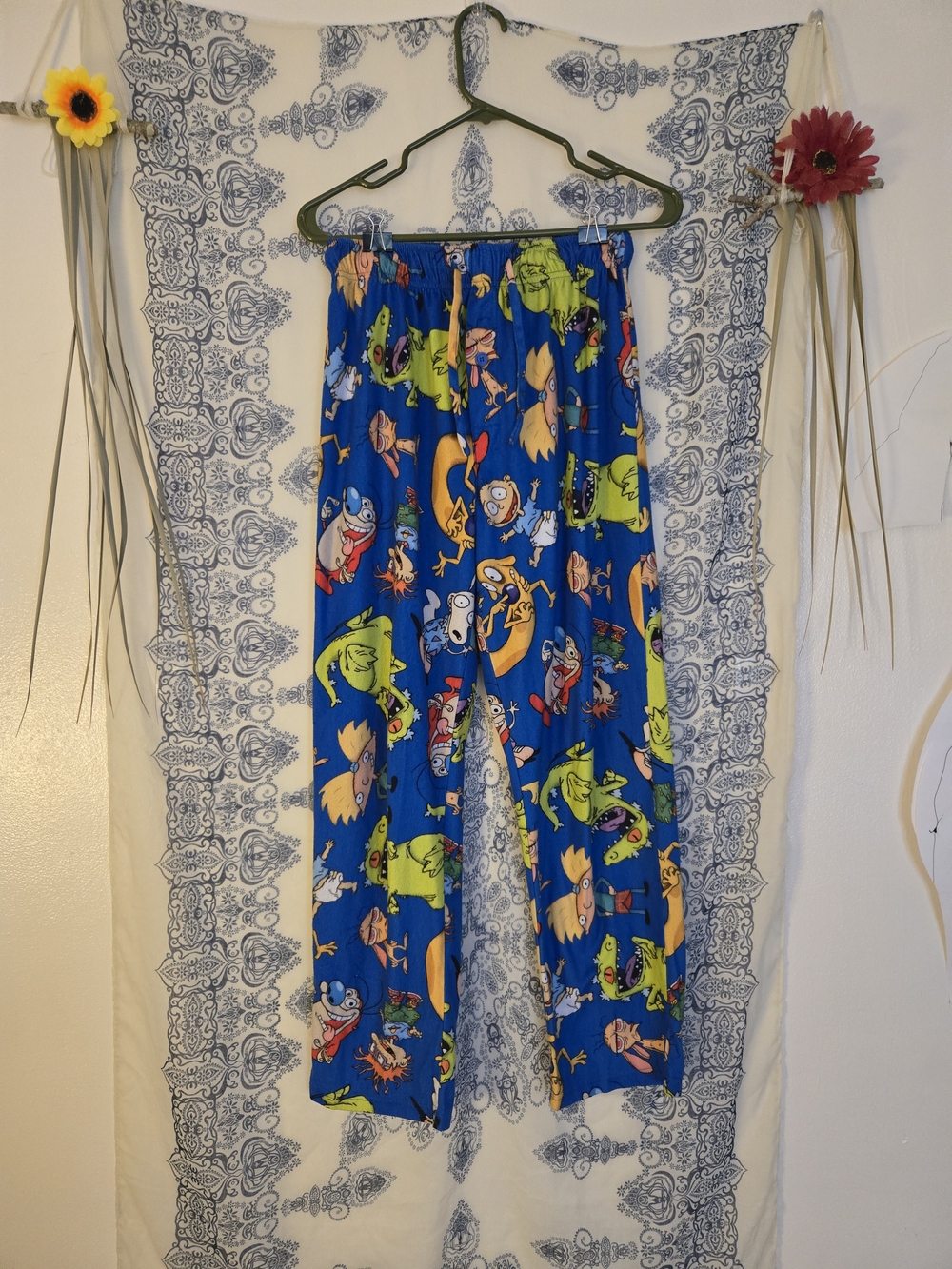 4/$15 Inner Child 90s Y2k Women's Blue Rugrats Character Pajama Pants Sz M